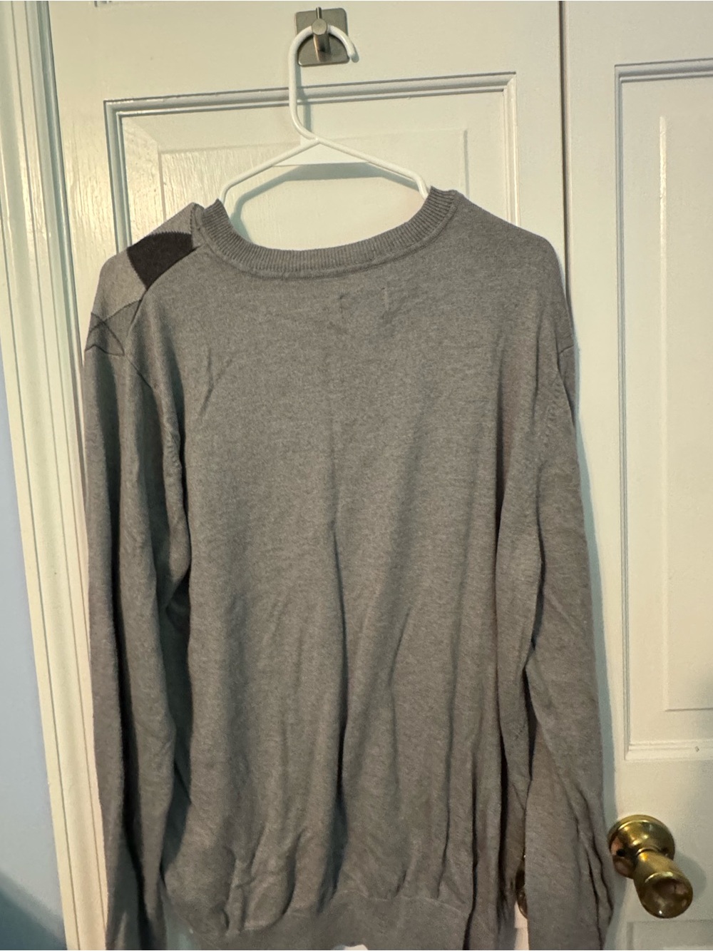 Classic J. Ferrar Men’s Gray Argyle V-Neck Sweater Modern Fit Cotton Blend. Sz L - Picture 5 of 8